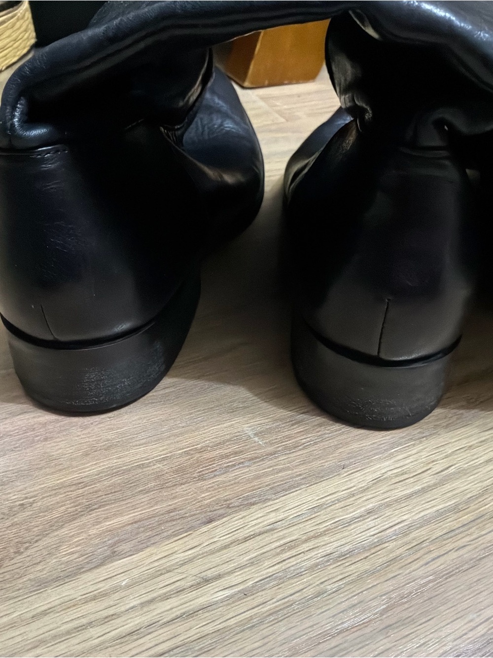 Børn Crown Genuine Black Leather Tall Riding Boots - Size 11 M / EU 43 - Picture 3 of 16
